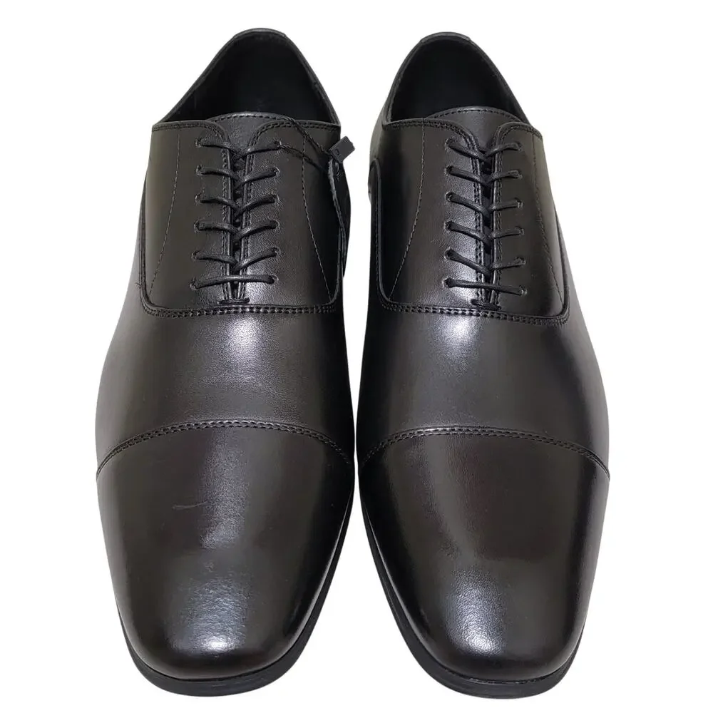 INC INTL Concepts Men Silas Cap Toe Dress Oxfords Size US 10M Black Leather
